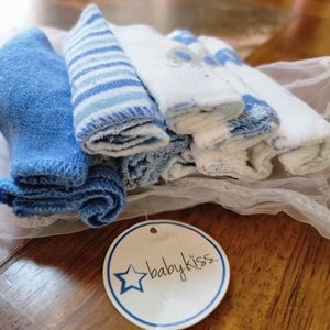 NWT Ten Blue Elephant Stripe Super Soft Baby and Pet Microfiber Cloth To…